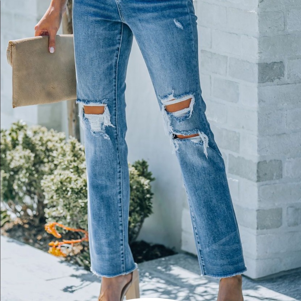 Vervet High Rise Straight Jeans